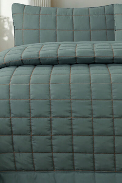 ZEBRACASA Alora Çift Kişilik Yatak Örtüsü Takımı / Yeşil