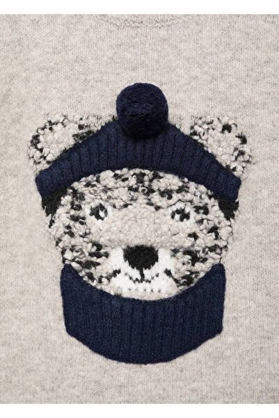 MANGO Baby Ayı detaylı örgü kazak