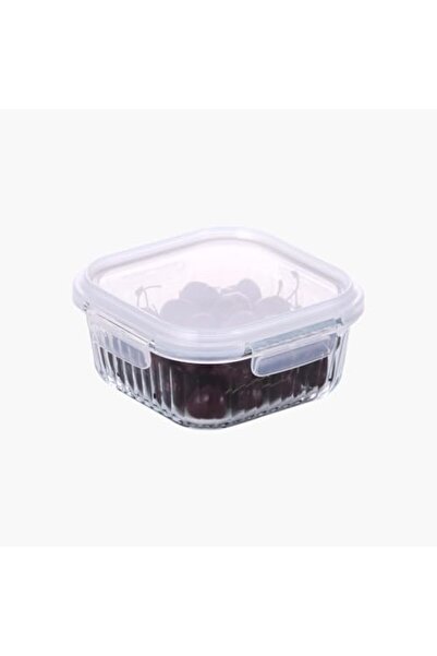 NEOFLAM Wave Lock Square Glass Food Container with Lid, 800 ml Capacity