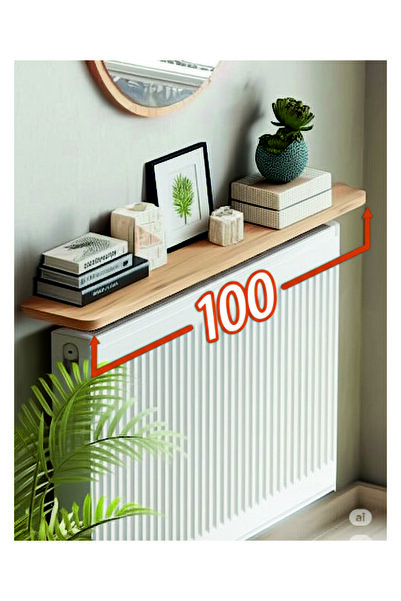 dedeler dekor 4 Köşe Oval Beyaz Petek Üstü Raf Dresuar Duvara Montajsız Kalor...