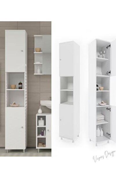 VISNES Uzun Banyo Dolabı | Çok Amaçlı Dolap | Mutfak Banyo Kiler Dolabı