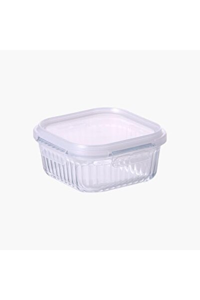 NEOFLAM Wave Lock Square Glass Food Container with Lid, 800 ml Capacity