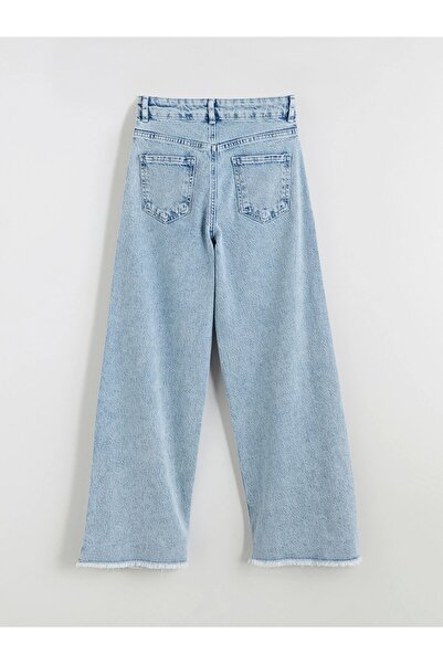 LC Waikiki LCW Kids Mavi Wideleg Kız Çocuk Jean Pantolon