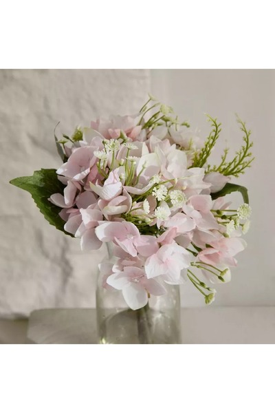 Home Box Liara Hydrangea Flower Bunch with 3 Heads - 34 cm