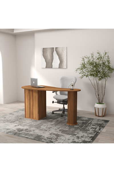 klubeconcept Bohem %100 MDF Oval Tasarım Ofis ve Çalışma Masası 150 cm