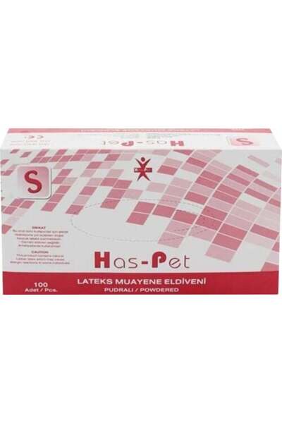 Home Has-Pet Latex Powdered Examination Gloves Small Size (S) – 100 Pieces Box 20 Pieces