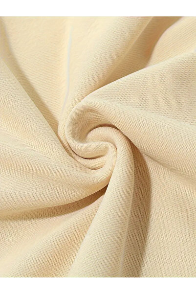 MORNİNG KİDS Lány pillangómintás bézs színű, nyakú pulóver-spanyol szárú leggings szett