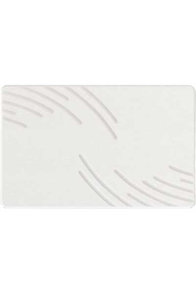 Elindor Universal Diatomite Bath Mat Modern, Non-Slip, Fast Absorbent, 60 x 40 cm, Light White
