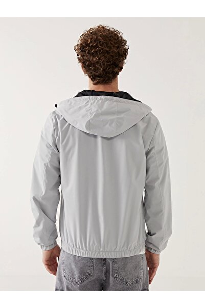 LC Waikiki Xside Gray Standard Fit Hooded Men's Raincoat