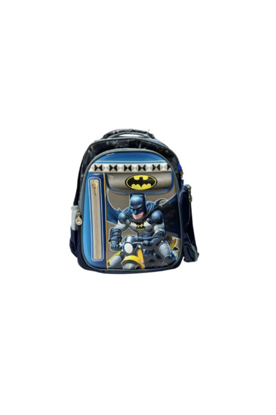 IQTENA Batman Kids’ Backpack – Dark Blue & Light Blue, Multi-Compartment School and Travel Bag