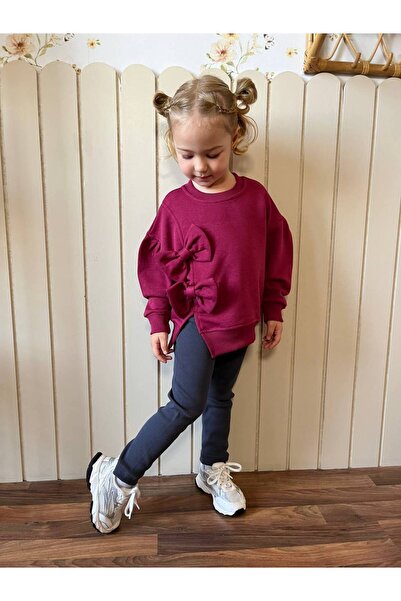 noliva bebek ve çocuk “Daily and Special Occasion Girl's Bow Sweat Suit”