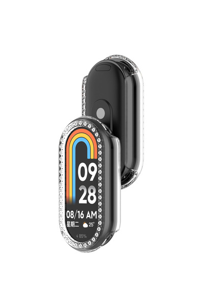 redmud teknoloji Crystal Stone Case Protective Case Compatible with Xiaomi Mi Band 8 Mi Band 9