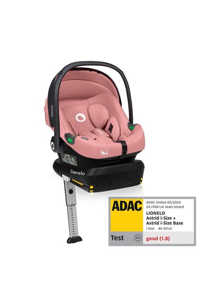 Lionelo Scoica auto, Lionelo, i-Size Astrid, Include baza Isofix, Roz