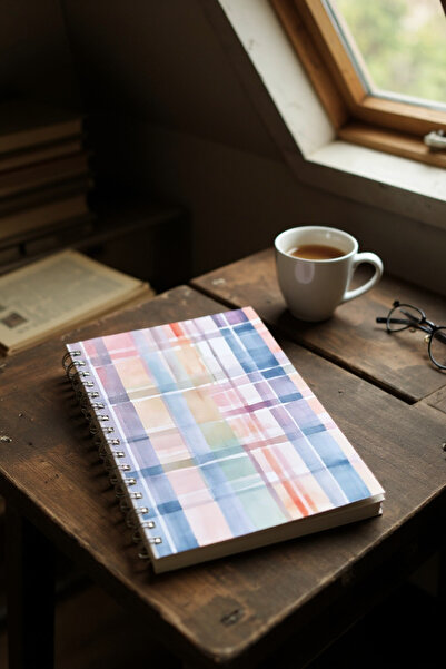 Chi-Chi Papers A5 Lined Spiral Notebook |   Handmade, 96 Sheets, Ivory Paper