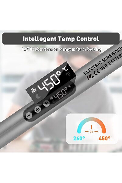 Generic Ctoby Soldering Iron Kit, USB Cordless Soldering Iron Kit, LCD Digital Adjustable Temperature Thermo