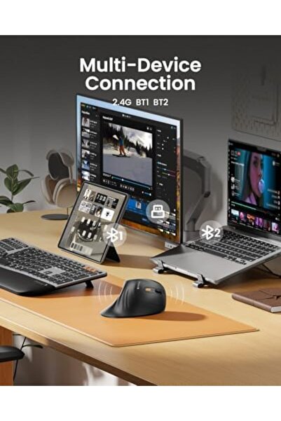 ProtoArc Ergonomic Mouse, EM11 NL Bluetooth Rechargeable Wireless Vertical Mouse