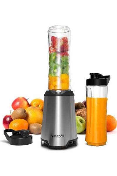 SHARDOR Personal Compact Sports Blender & Smoothie Maker 350W with 2 x 600 ml Portable Sports Bottle