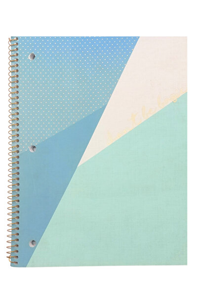 U style "Don't Be Boring" Spiral Notebook – College Ruled, 80 Sheets, Geometric Pastel Design