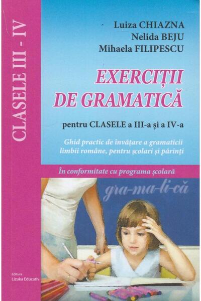 Editura Lizuka Educativ Grammar exercises for grades 3 and 4
