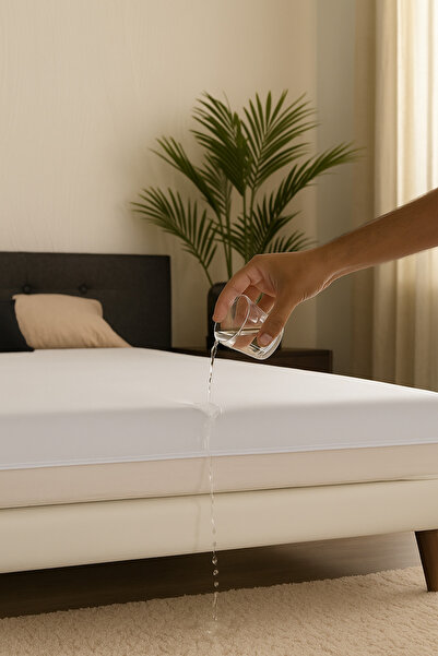 HSN HOME Su Geçirmez %100 Pamuk Bambu Dolgulu Çift Kişilik Yatak Alez