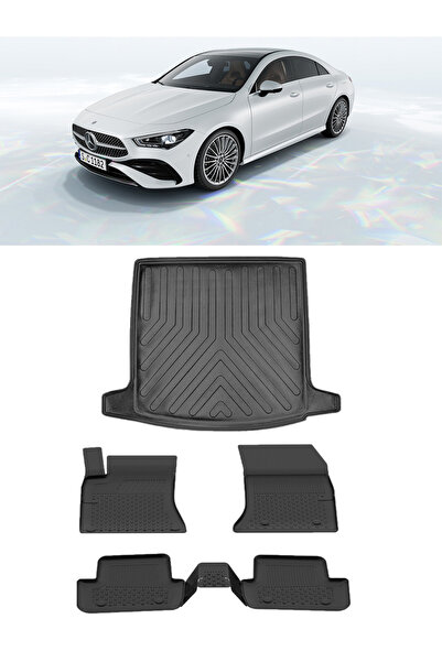 Sahler Mercedes CLA 2019 ve Sonrası 4.5D Paspas 3D Rizline Bagaj Havuzu Set