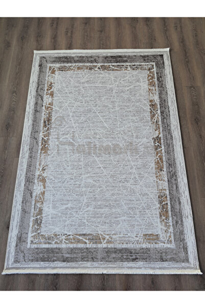 Dinarsu Halımark Anka 77313-075| Beyaz Kahve Gold Akrilik Halı| Salon Mutfak ...