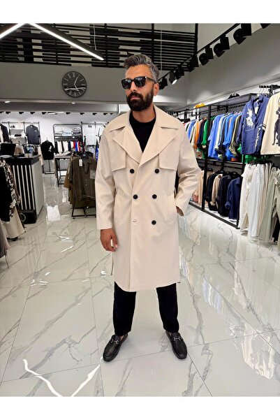 butik'O ÇİFT DÜĞME TRENÇKOT