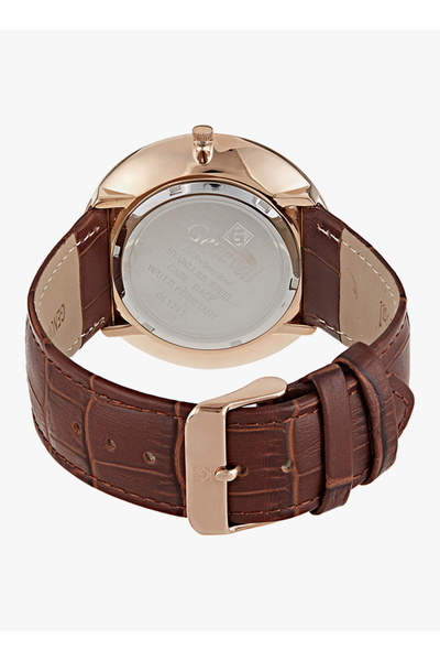 GENEVAL Men's Water Resistant Leather Strap Analog Wrist Watch GL1713RWO - 45 mm
