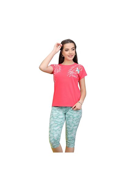 Generic Women's Cotton Bermuda Pajamas - PJ 598