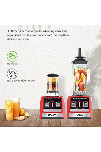 HALEY Blender profesional ® HY-982, 5500 W, recipient de 2,5 l, lame din oțel inoxidabil, funcționare umedă/uscată
