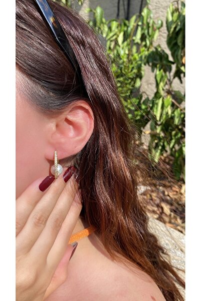 Rakis İncili Halka Küpe