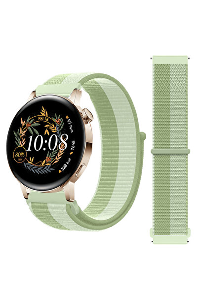 Sneezy Huawei Watch GT3 42mm GT2 42mm İle Uyumlu Ayarlanabilir Cırt Cırtlı Yu...