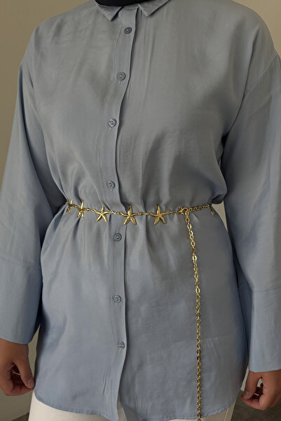 HYWONA Yıldız Desenli Orijinal Kararmaz 1. Kalite Zincir Kemer