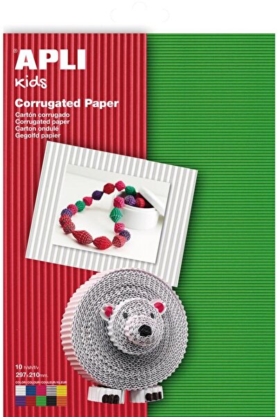Rtc Carton ondulat APLI, A4, culori asortate, 10 coli/