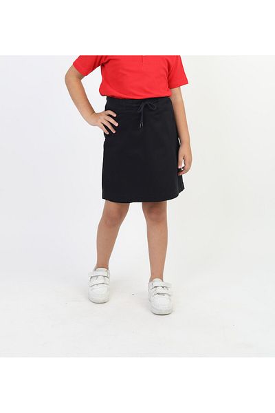 SLOBODA Girl's Ribbed Lace Navy Blue Shorts Skirt School Skirt