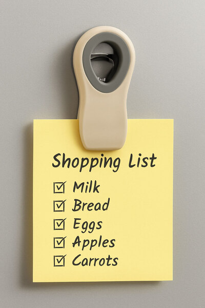 SİHİRLİ AYAKLAR Magnetli Klipsli Buzdolabı Üzeri Not Tutacağı Notluk Poşet Klipsi