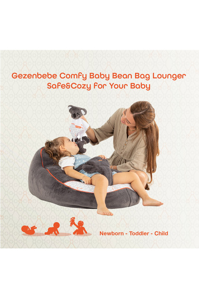 Gezenbebe Baby Bean Bag & Seated Support Pillow | Baby Tummy Time Pillow Support for Newborns and Older Babies