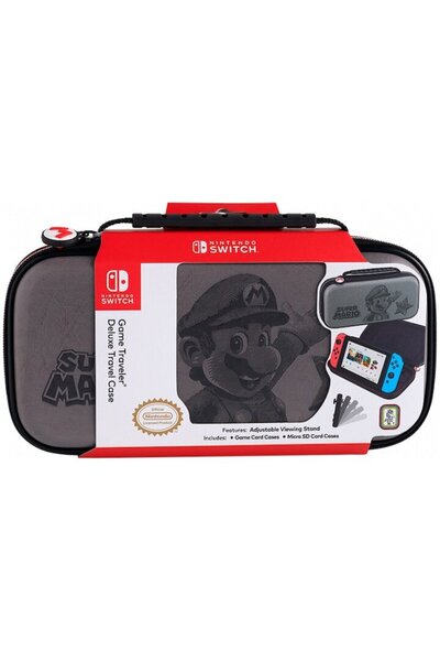 Nacon NNS46G Θήκη μεταφοράς και προστασίας Mario για τη Νέα Νότια Ουαλία, Μαύρο Γκρι