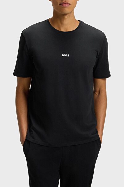 BOSS Pamuklu Regular Fit Bisiklet Yaka Logolu T Shirt Erkek T SHİRT 50545930 001