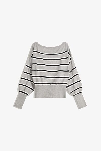 FLEX FASHION Asymmetric Rib Cut Sweater