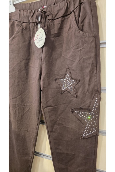 Park Moda Italian Trousers with Star Stones