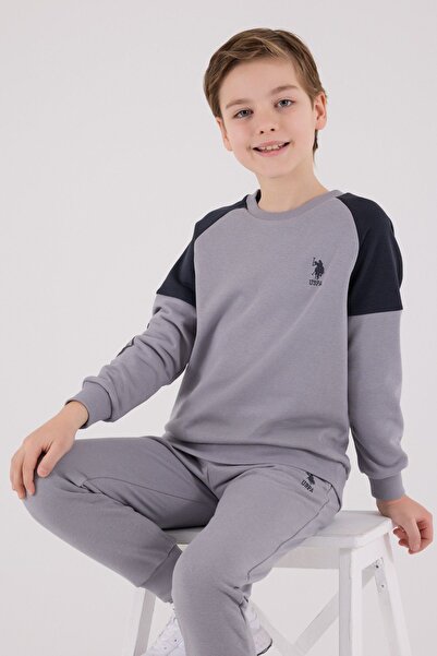 U.S. Polo Assn. 4-15 Years Licensed Us Polo Assn Boys Team-Space Gray