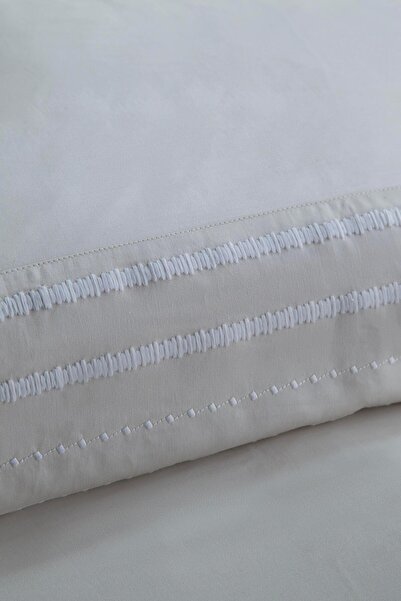 Apricitas HOME Double Runa Beige Satin Duvet Cover Set