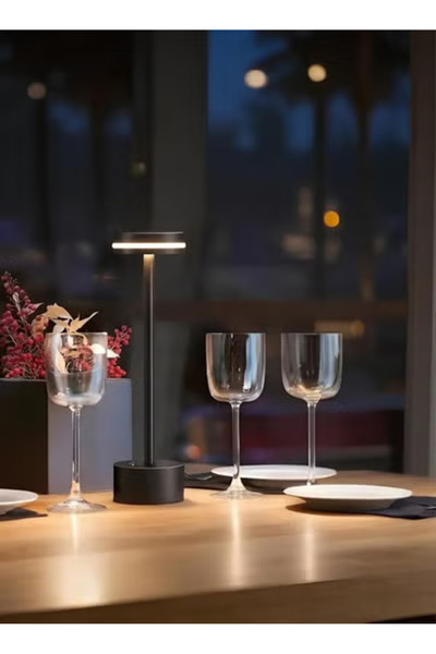 Taimi Pack of 2 Wireless LED Table Lamp Rechargeable,Battery USB,3 Level Brightness,Restaurant,Bedroom