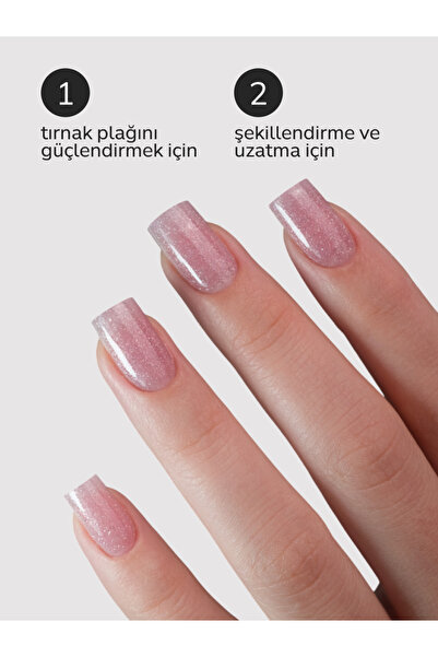 Nail Republic NR Simli Tırnak Jeli Nude Flash Gel - 253, 15 ml