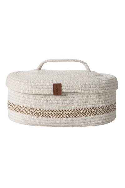 Mudo Home VENUS OVAL DÜZENLEYİCİ SEPET BEJ EKRU 30X13X11