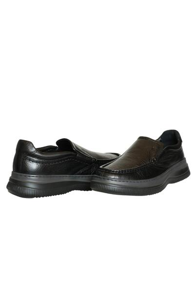 Platin Black Leather Men's Loafer
