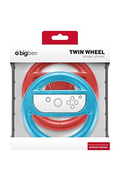 Bigben Set 2 x Volan pentru NSW Joy - Con Controller, Rosu Albastru