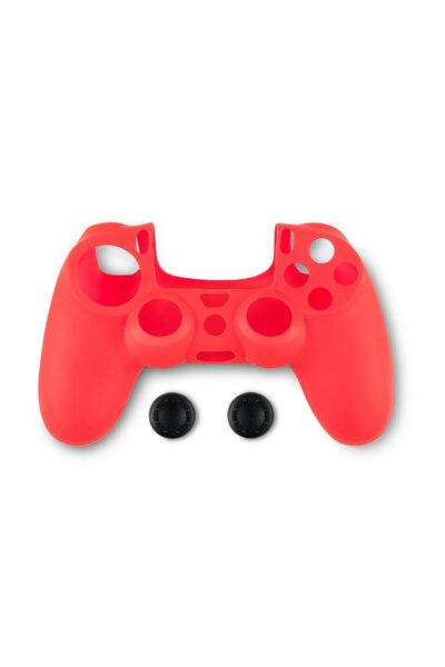 Spartan Gear Silicone Protective Case for Spartan Gear PS4 Controller, Anti-Slip, Red
