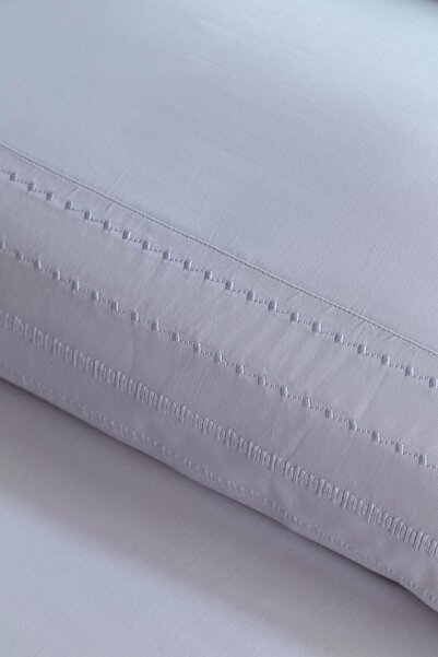 Apricitas HOME Double Runa Gray Satin Duvet Cover Set